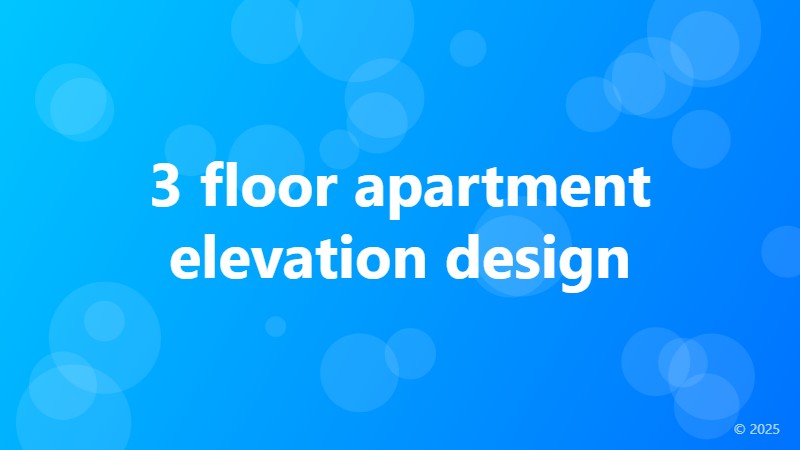3 floor apartment elevation design