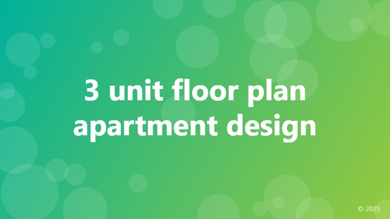 3 unit floor plan apartment design