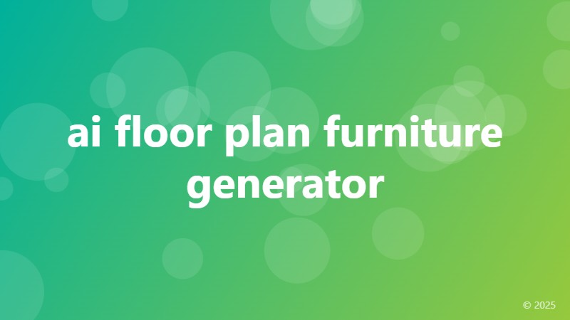 ai floor plan furniture generator