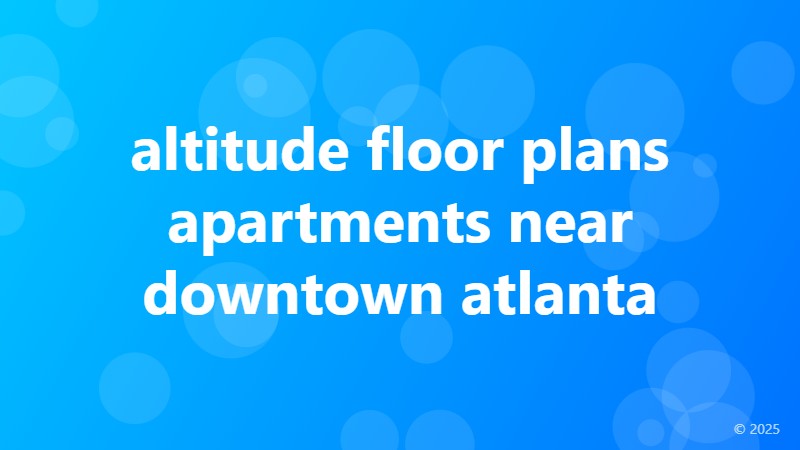 altitude floor plans apartments near downtown atlanta
