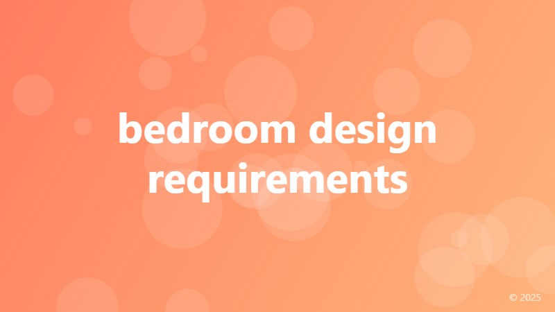 bedroom design requirements