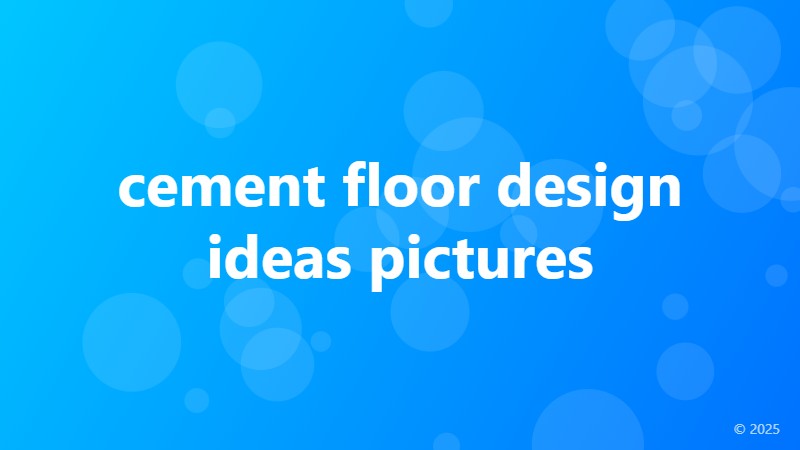 cement floor design ideas pictures