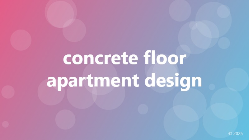 concrete floor apartment design