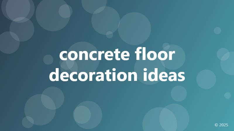 concrete floor decoration ideas