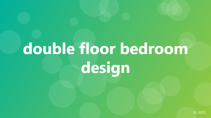 double floor bedroom design