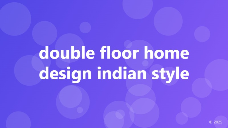 double floor home design indian style
