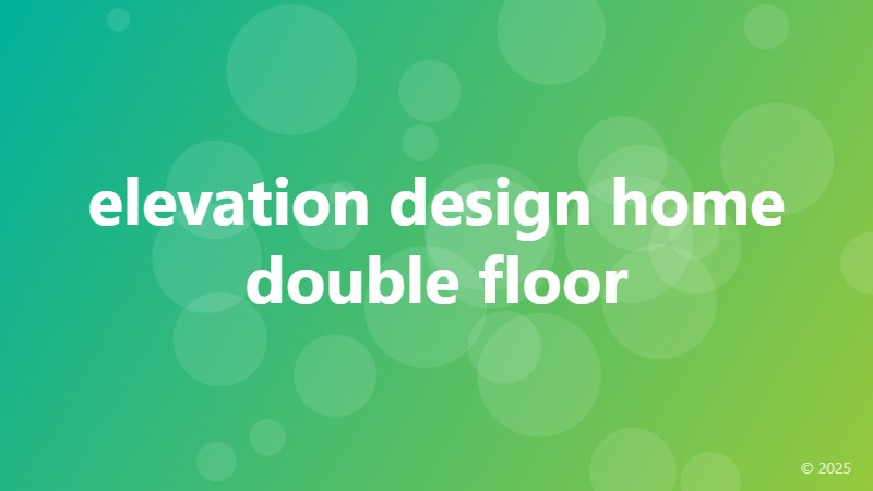 elevation design home double floor