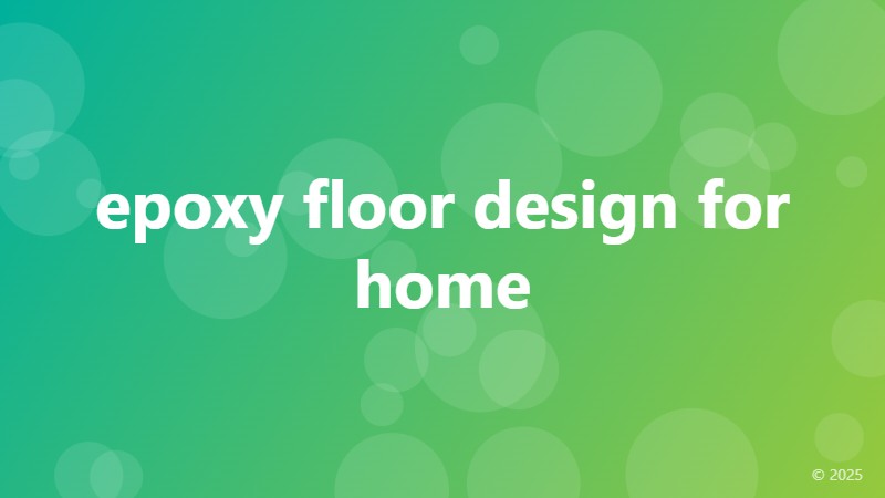 epoxy floor design for home