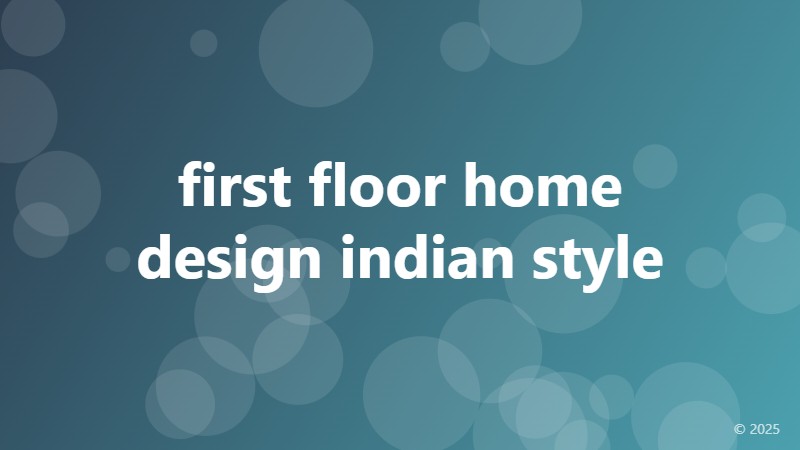 first floor home design indian style