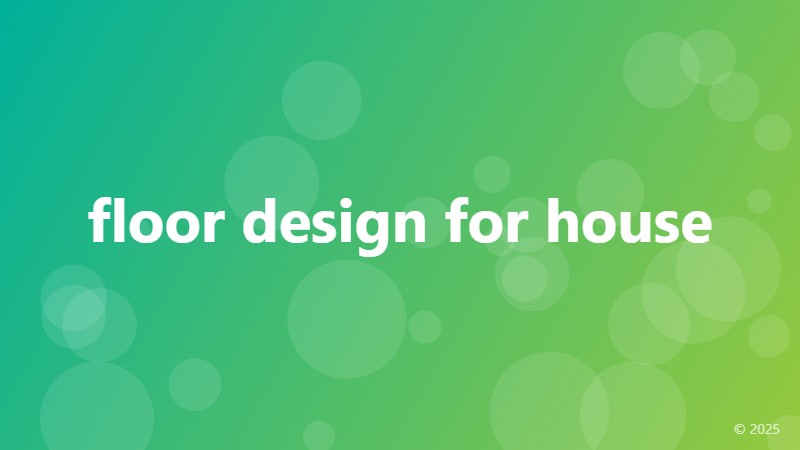 floor design for house