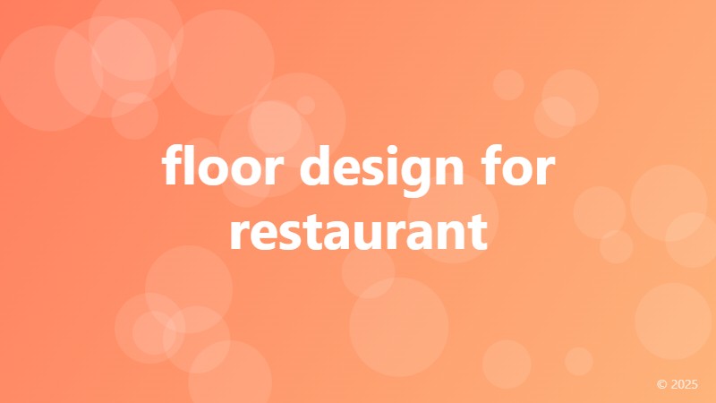 floor design for restaurant