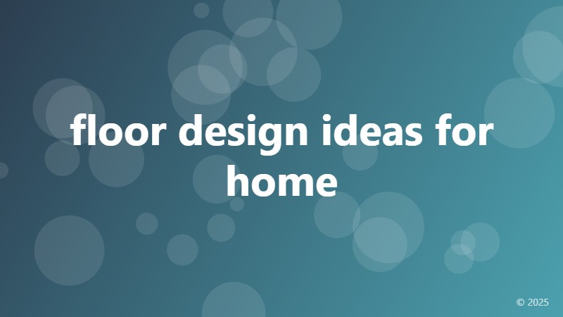 floor design ideas for home