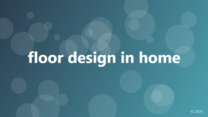 floor design in home