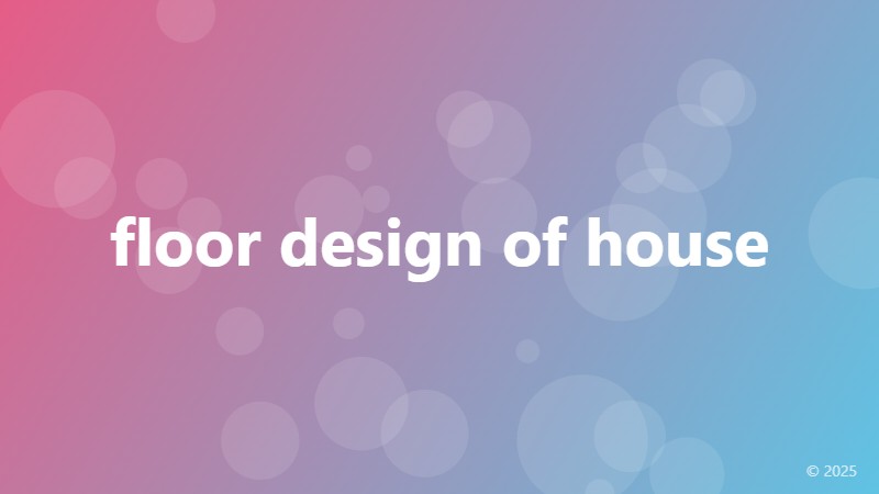 floor design of house