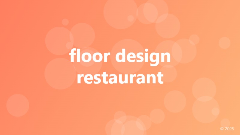 floor design restaurant