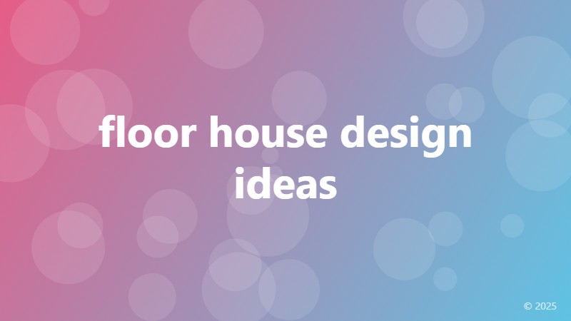 floor house design ideas