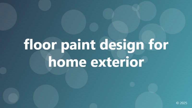 floor paint design for home exterior