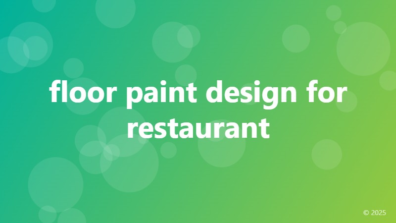 floor paint design for restaurant