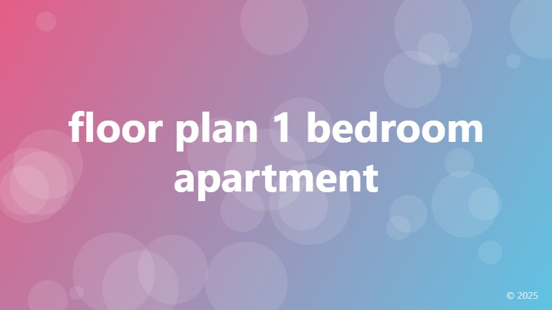 floor plan 1 bedroom apartment