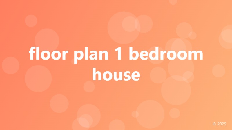floor plan 1 bedroom house