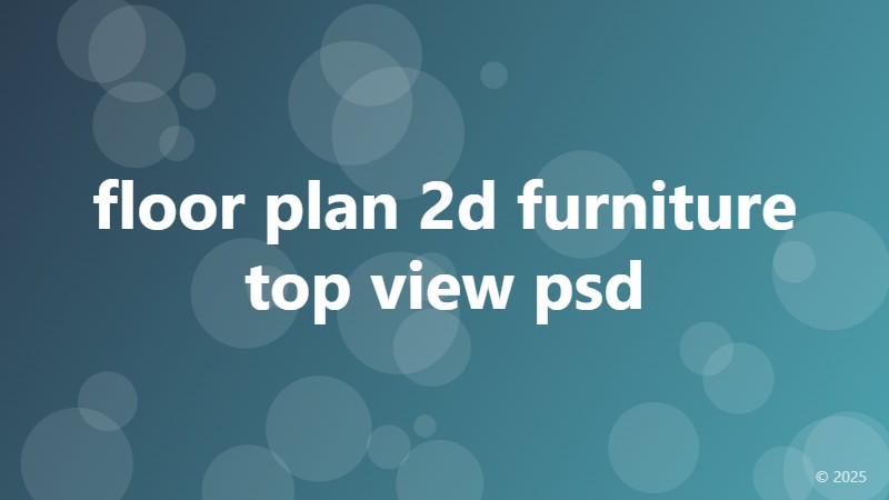 floor plan 2d furniture top view psd