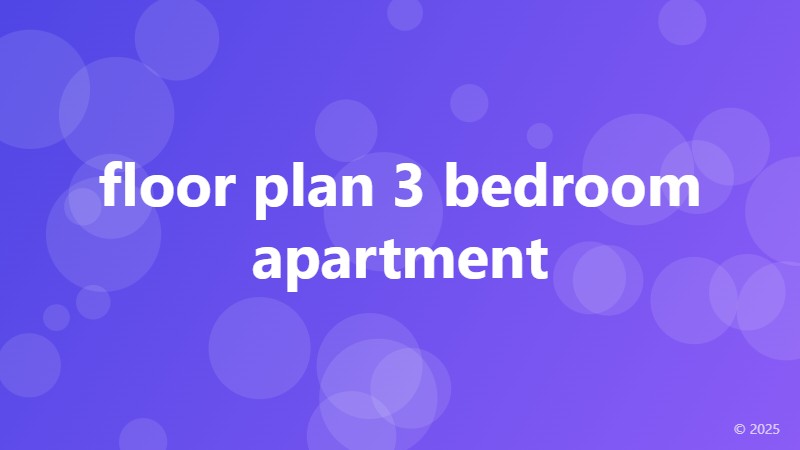 floor plan 3 bedroom apartment