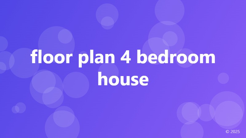 floor plan 4 bedroom house