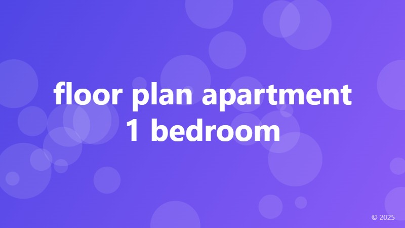 floor plan apartment 1 bedroom