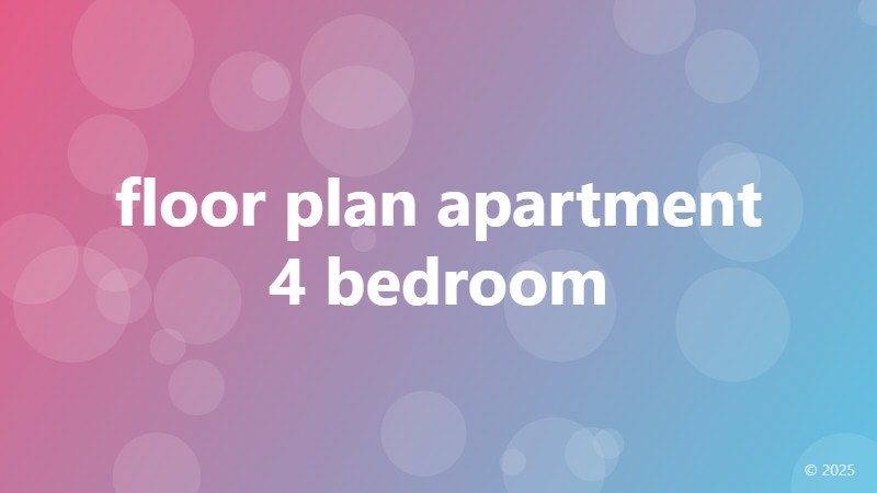 floor plan apartment 4 bedroom