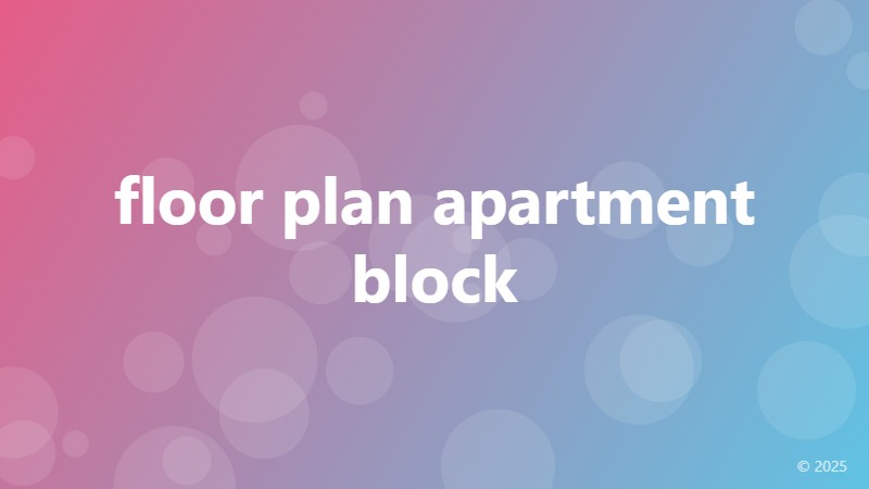 floor plan apartment block