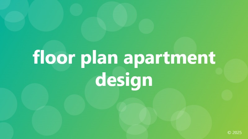 floor plan apartment design
