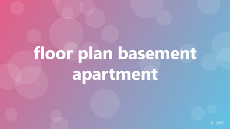 floor plan basement apartment
