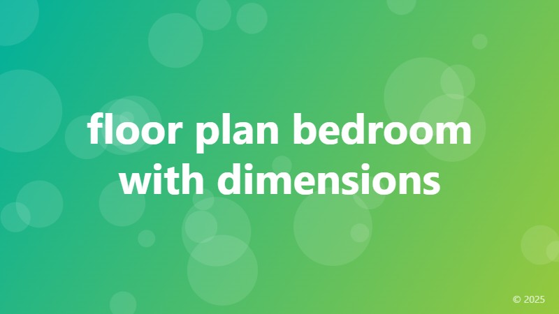floor plan bedroom with dimensions
