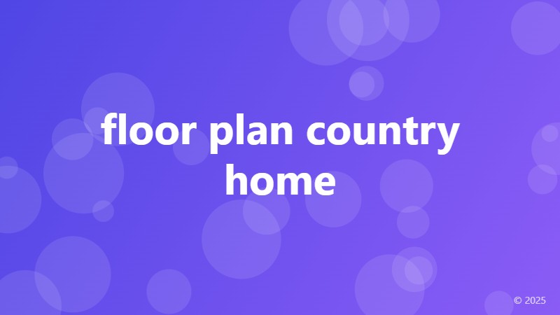 floor plan country home