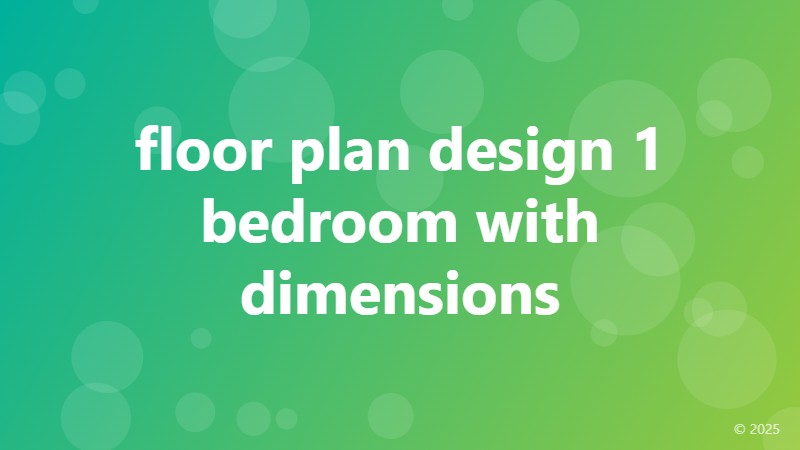 floor plan design 1 bedroom with dimensions