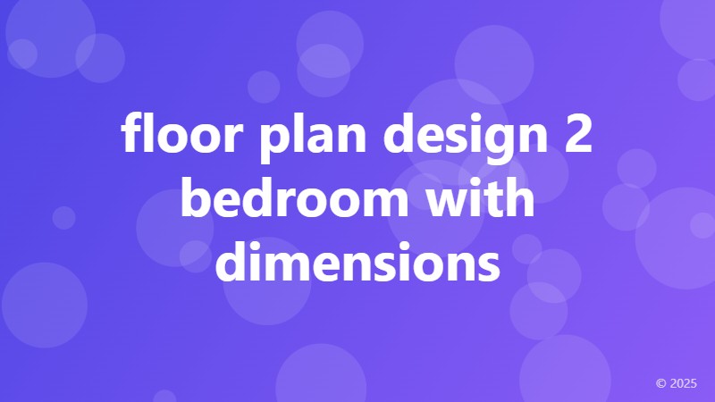 floor plan design 2 bedroom with dimensions
