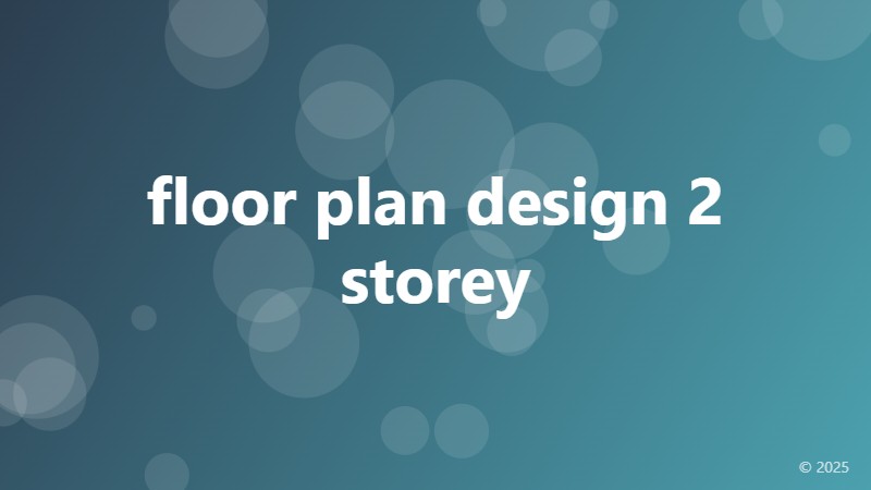 floor plan design 2 storey