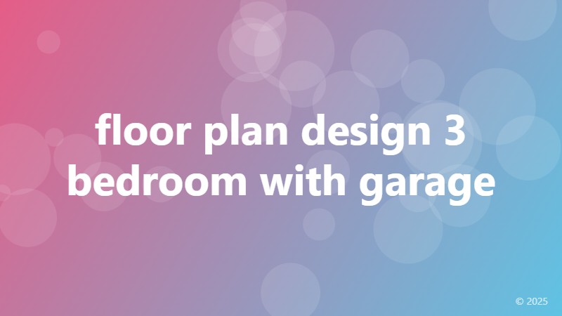 floor plan design 3 bedroom with garage