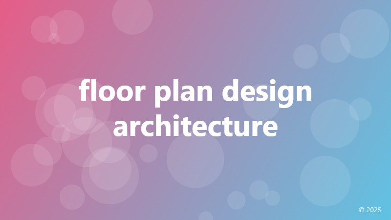 floor plan design architecture