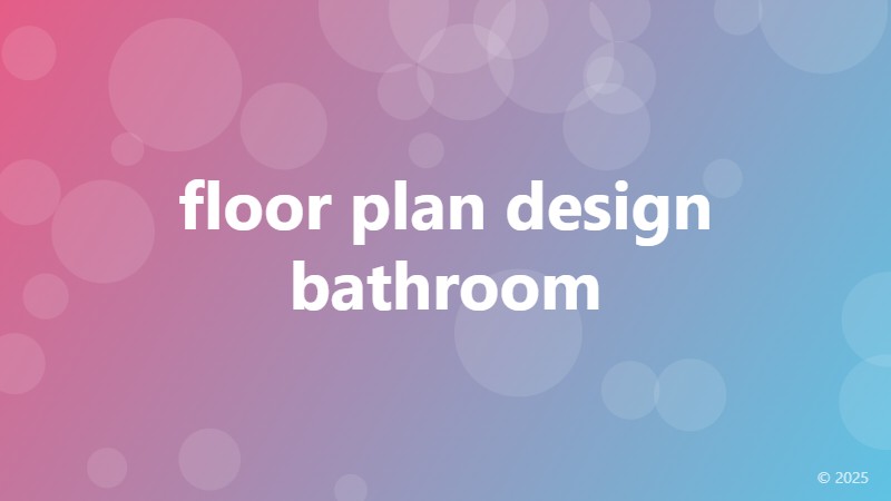 floor plan design bathroom