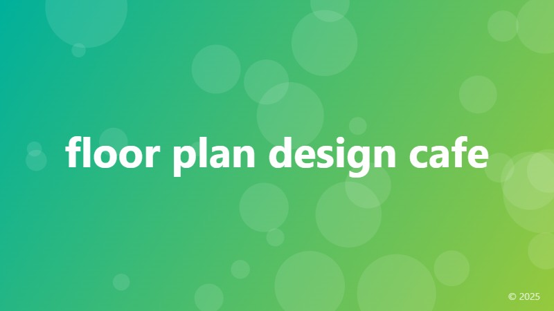 floor plan design cafe