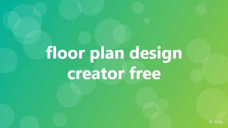 floor plan design creator free