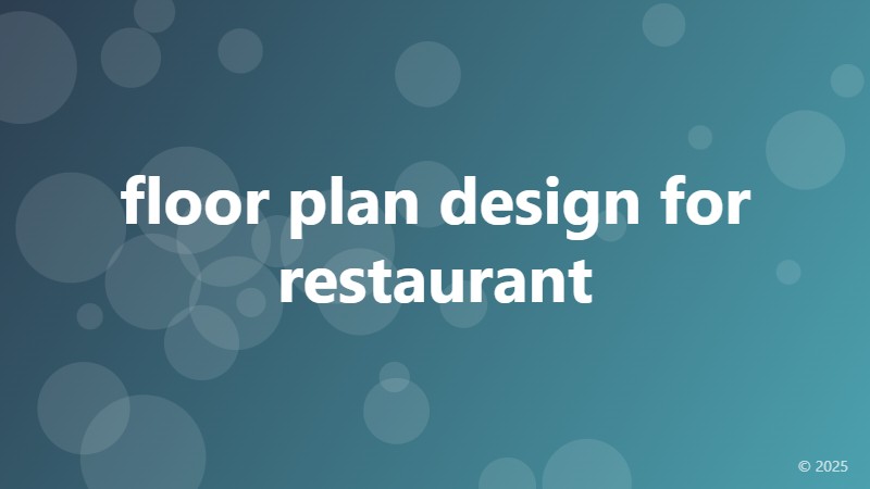 floor plan design for restaurant