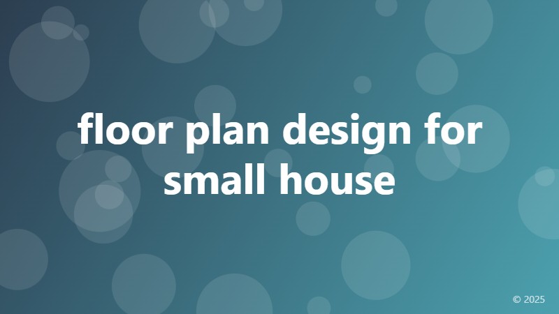 floor plan design for small house