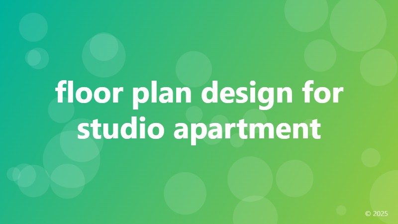 floor plan design for studio apartment