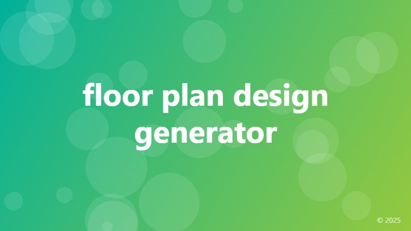 floor plan design generator