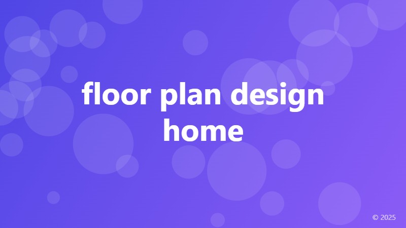 floor plan design home