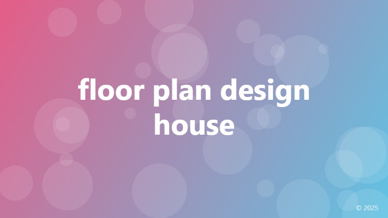 floor plan design house