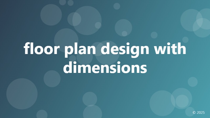 floor plan design with dimensions