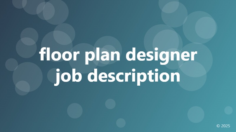 floor plan designer job description